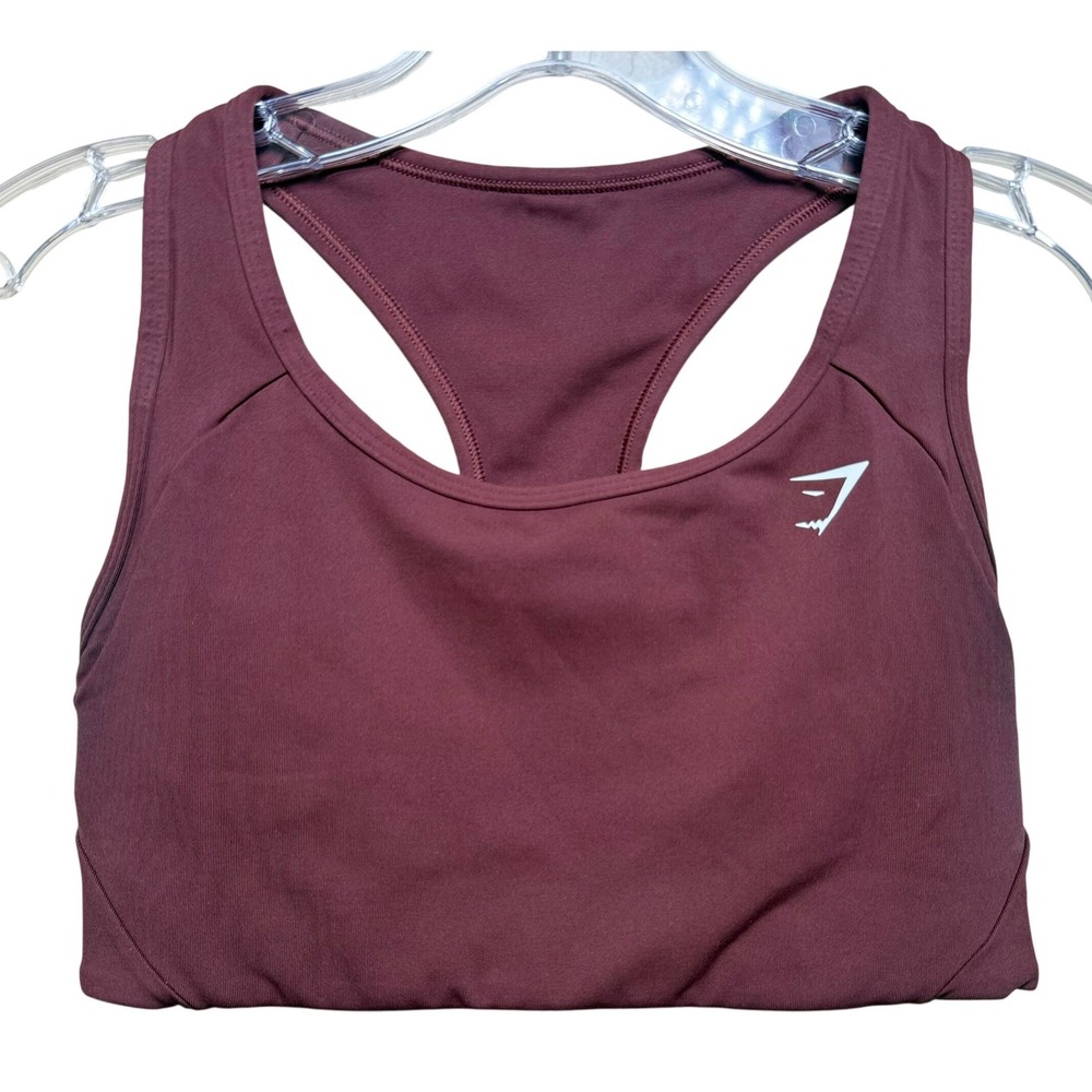 Gymshark Training Sports Bra Womens Medium Burgundy Racerback *READ‎